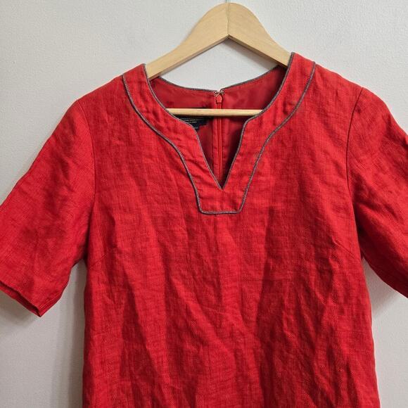 PENDLETON Lora Linen Shift Dress in Cayenne 10 Petite - Picture 5 of 12